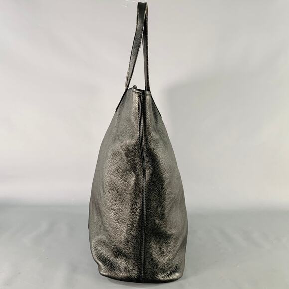 MAX MARA Black Leather Tote Top Handles Zip Handbag - Picture 4 of 9